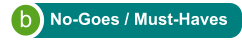 App b No-Goes / Must-Haves