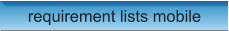 requirement lists mobile