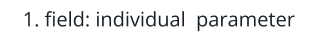 1. field: individual  parameter