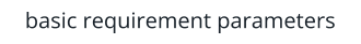 basic requirement parameters