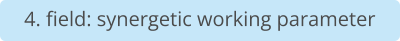 4. field: synergetic working parameter