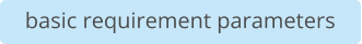 basic requirement parameters